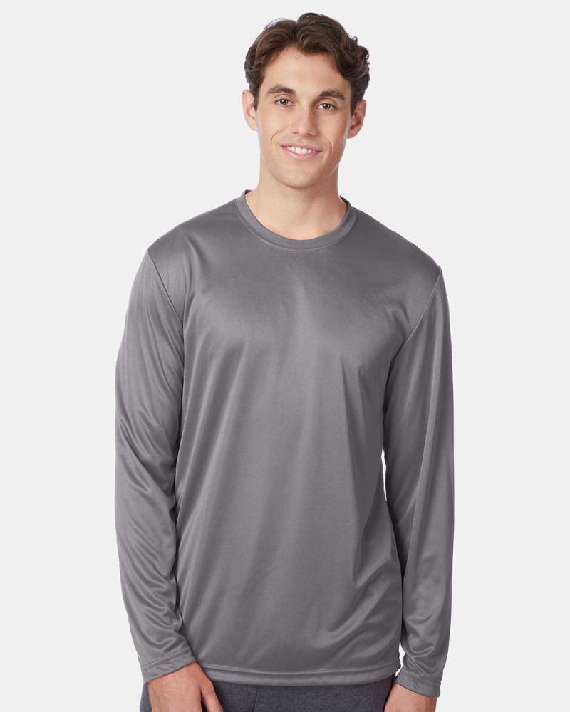 Hanes 482L-US Hanes 482L - Cool DRI® Long Sleeve Performance T-Shirt pour impression personnalisée à Montréal