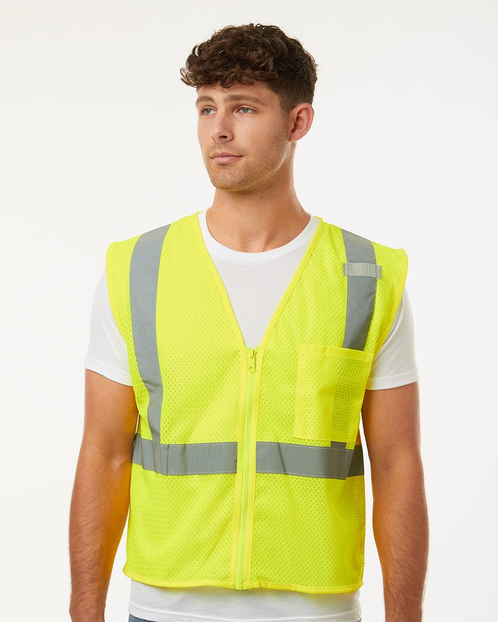 Kishigo 1089-1090-US Kishigo 1089-1090 - Unisex Single Pocket Zipper Mesh Vest for custom printing in Montreal