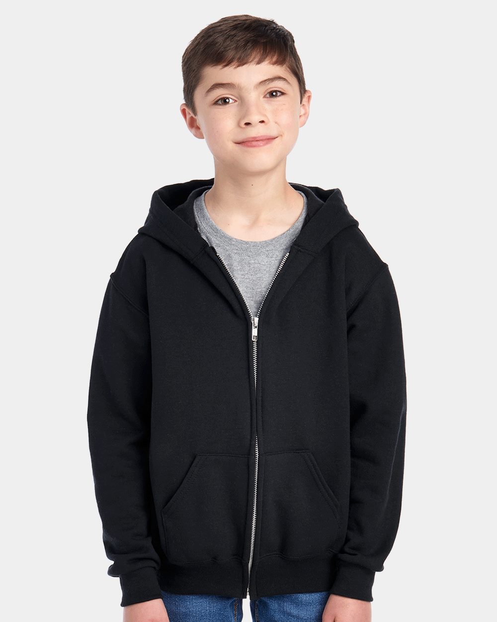 JERZEES 993BR-US JERZEES 993BR - NuBlend® Youth Full-Zip Hooded Sweatshirt pour impression personnalisée à Montréal