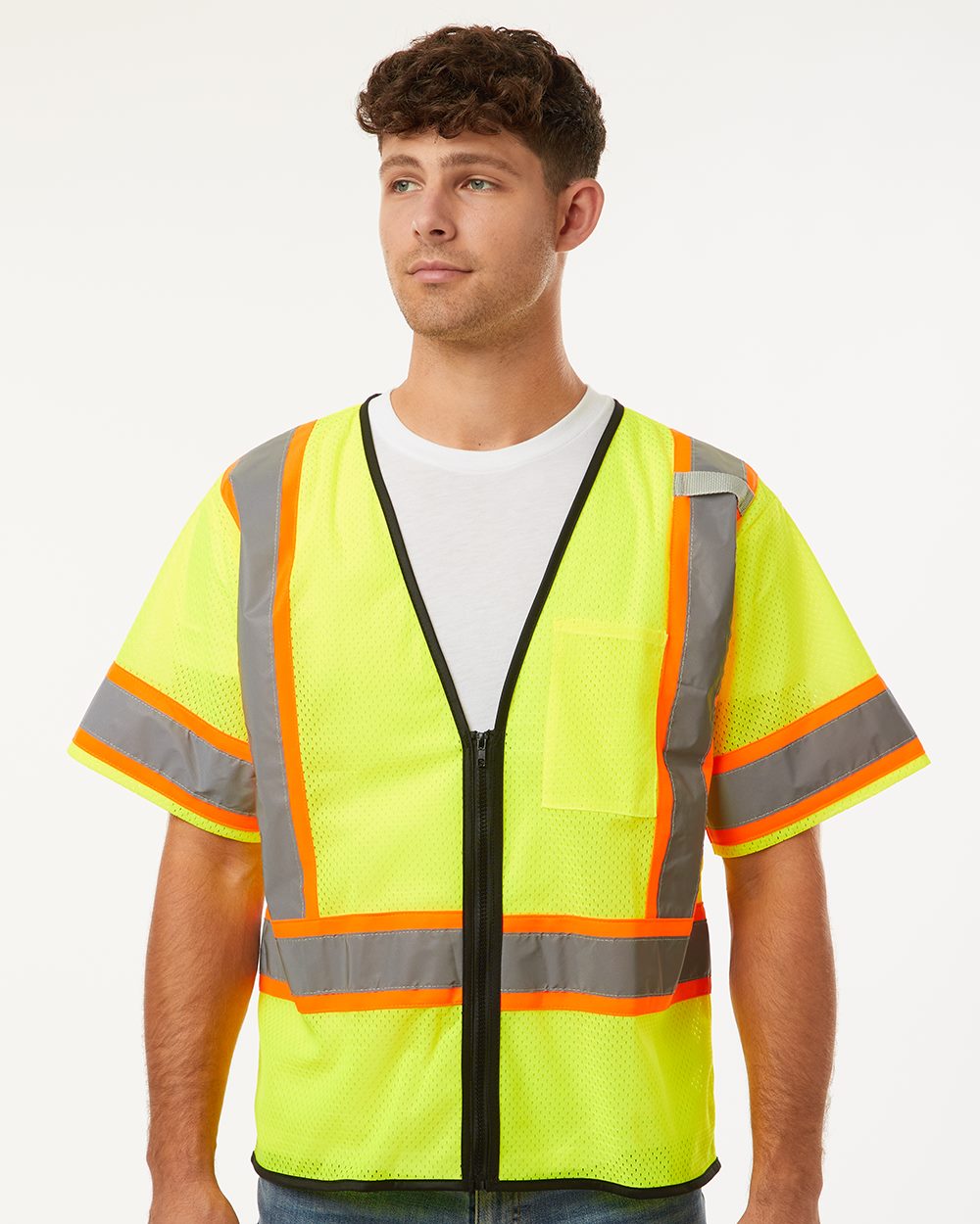 Kishigo 1565-1566-US Kishigo 1565-1566 - Unisex Class 3 Mesh Zippered Vest for custom printing in Montreal