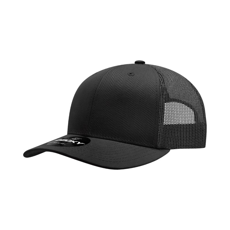 DECKY Decky-6021 DECKY 6021 - 6 Panel Mid Profile Structured Cotton Blend Trucker Cap pour impression personnalisée à Montréal