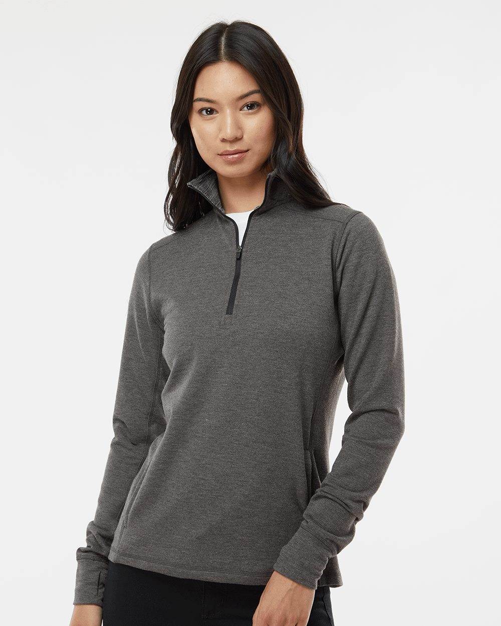 J. America 8433-US J. America 8433 - Women’s Omega Stretch Quarter-Zip Pullover pour impression personnalisée à Montréal
