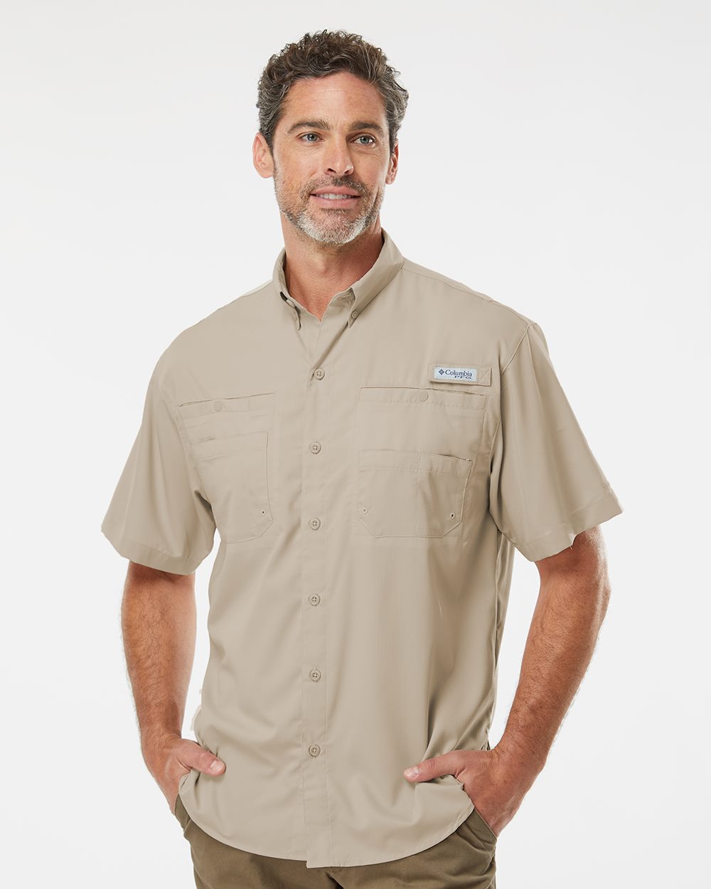 Columbia 128705-US Columbia 128705 - Men's PFG Tamiami™ II Short Sleeve Shirt for custom printing in Montreal