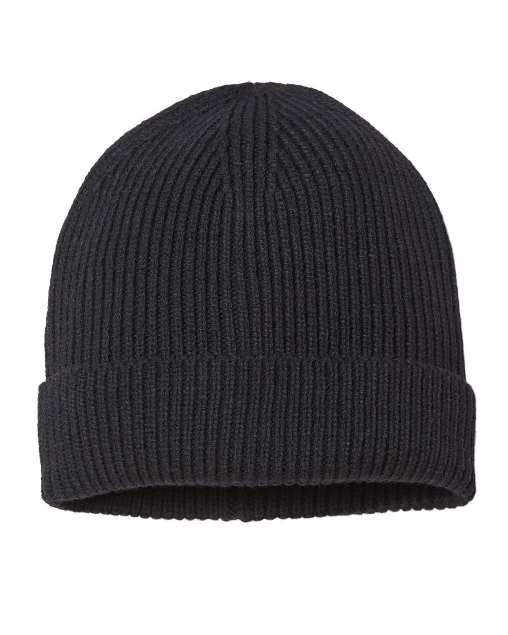 Atlantis Headwear ANDY-US Atlantis Headwear ANDY - Sustainable Fine Rib Cuffed Beanie pour impression personnalisée à Montréal