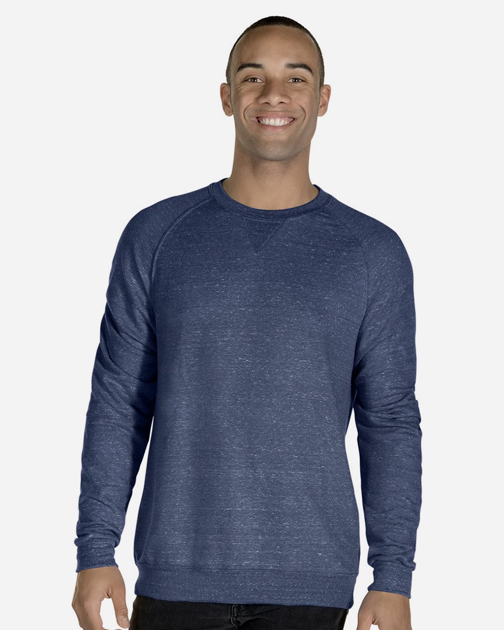 JERZEES 91MR-US JERZEES 91MR - Snow Heather French Terry Crewneck Sweatshirt for custom printing in Montreal