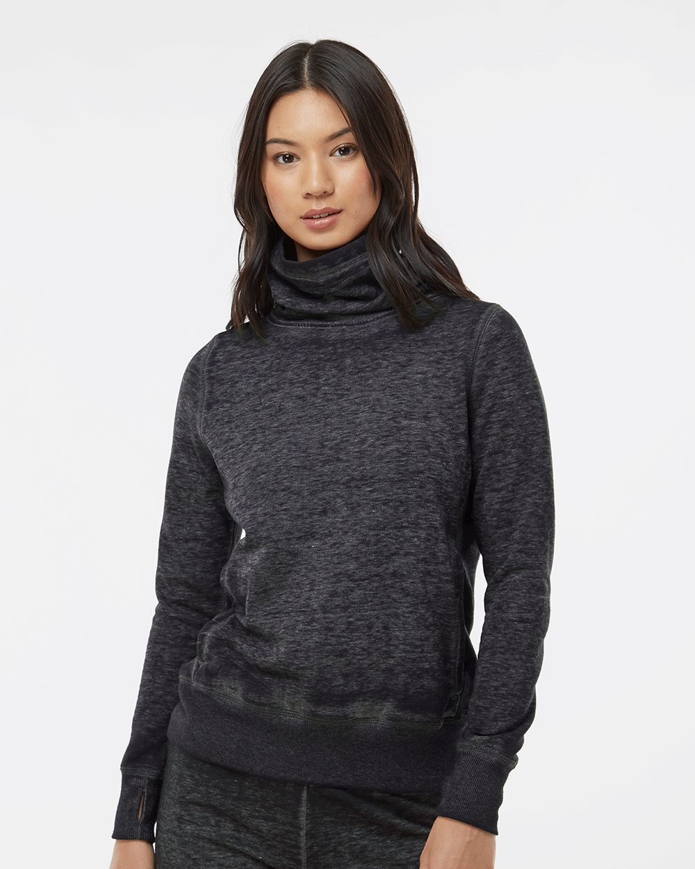 J. America 8930-US J. America 8930 - Women’s Zen Fleece Cowl Neck Sweatshirt for custom printing in Montreal