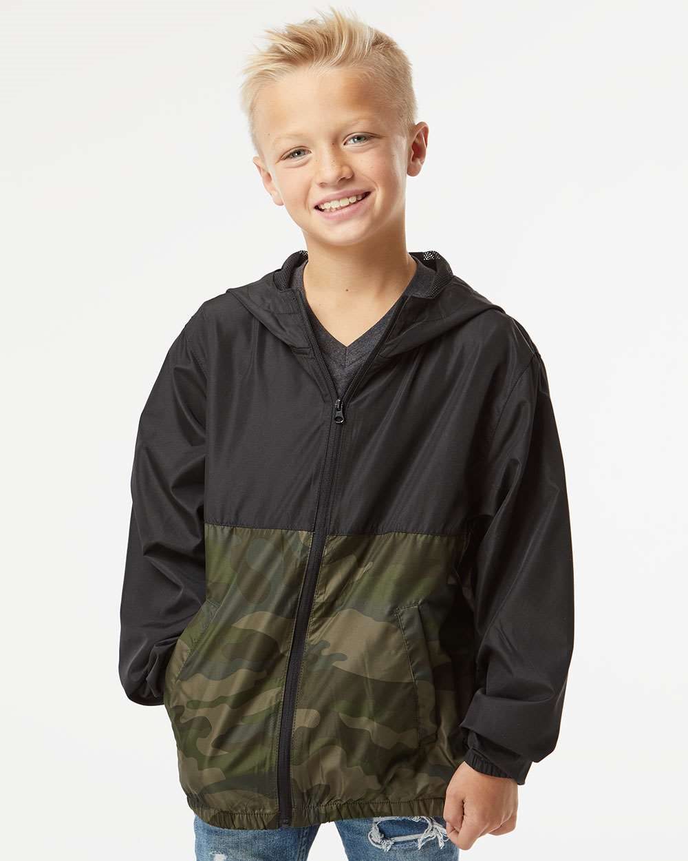 Independent Trading Co. EXP24YWZ-US Independent Trading Co. EXP24YWZ - Youth Lightweight Windbreaker Full-Zip Jacket pour impression personnalisée à Montréal