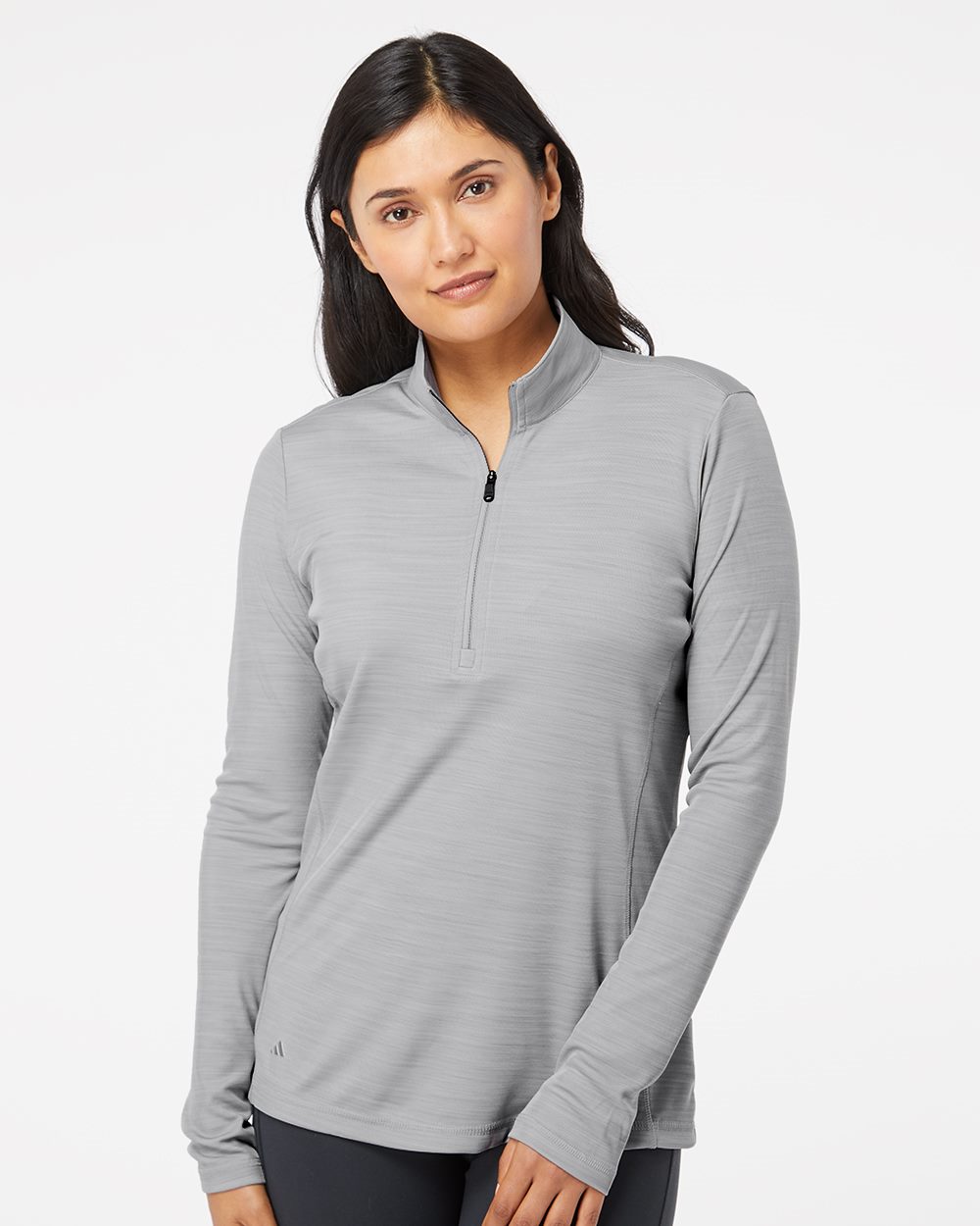 Adidas A476-US Adidas A476 - Women's Lightweight Mélange Quarter-Zip Pullover pour impression personnalisée à Montréal