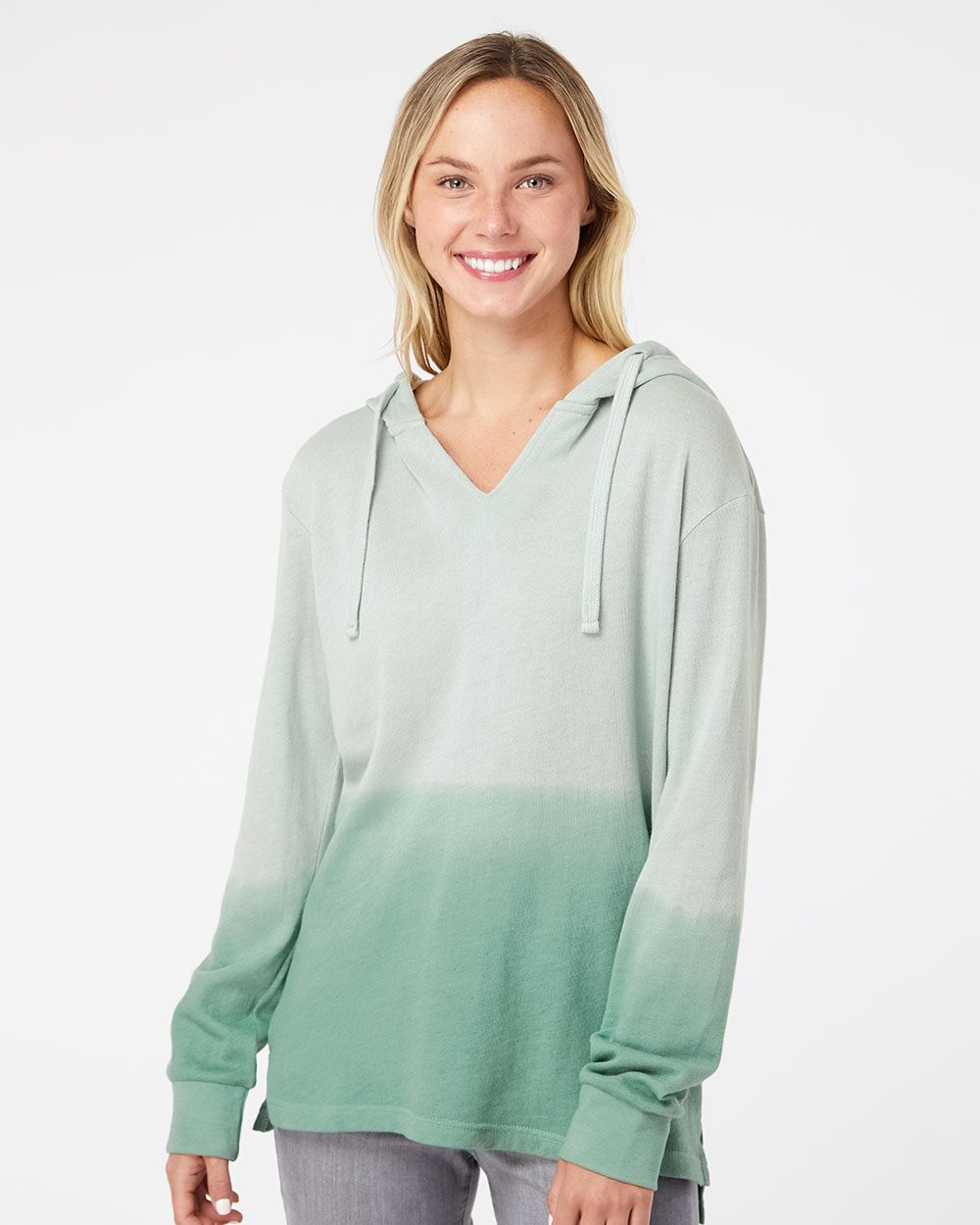 MV Sport W20185-US MV Sport W20185 - Women's French Terry Ombré Hooded Sweatshirt for custom printing in Montreal