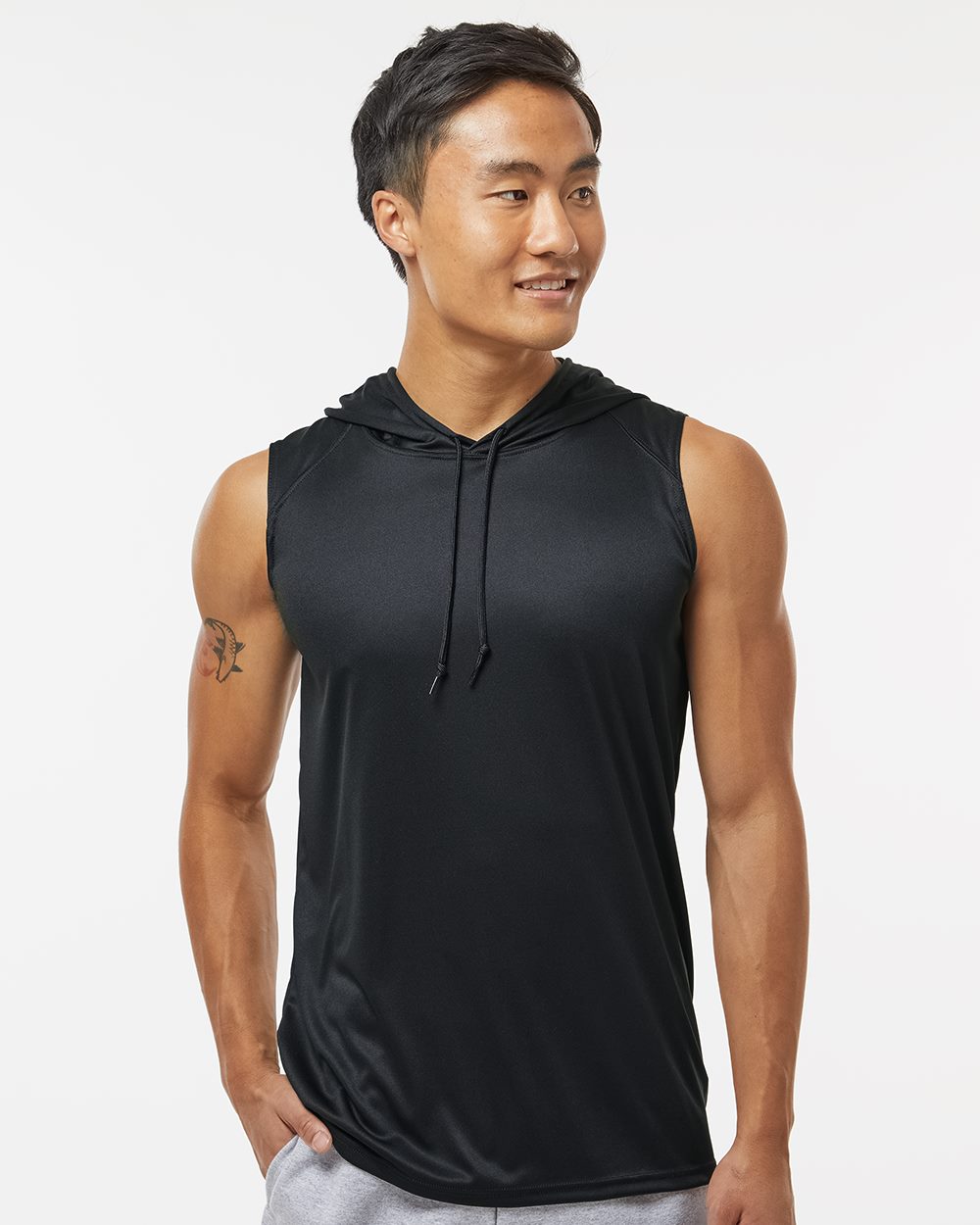 Badger 4108-US Badger 4108 - Men's B-Core Sleeveless Hooded T-Shirt for custom printing in Montreal