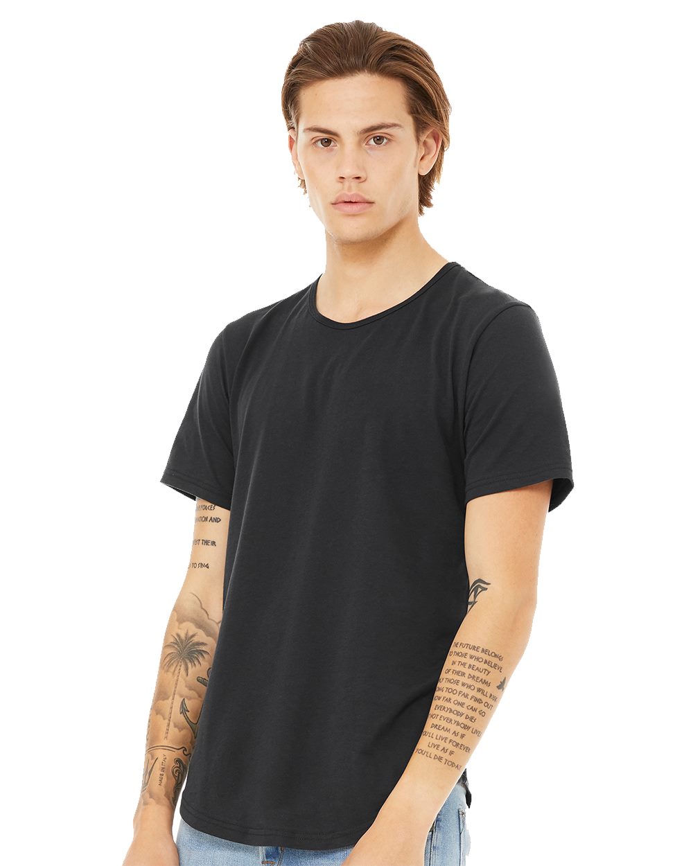 BELLA + CANVAS 3003-US BELLA + CANVAS 3003 - Jersey Curved Hem Tee pour impression personnalisée à Montréal