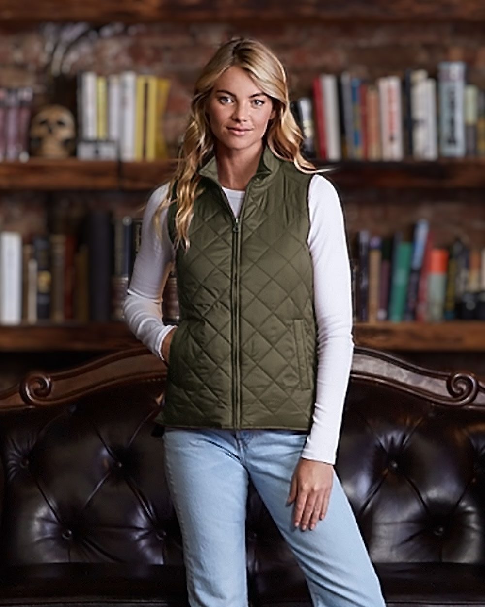 Weatherproof W207359-US Weatherproof W207359 - Women's Vintage Diamond Quilted Vest for custom printing in Montreal