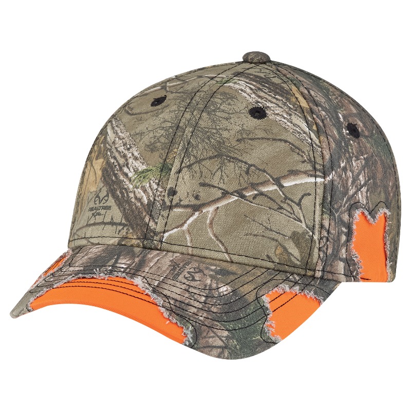 AJM International 8B193M AJM International 8B193M - Mossy Oak Break-Up® :: Realtree XTRA® 6 Panel Constructed Contour (Distressed) for custom printing in Montreal