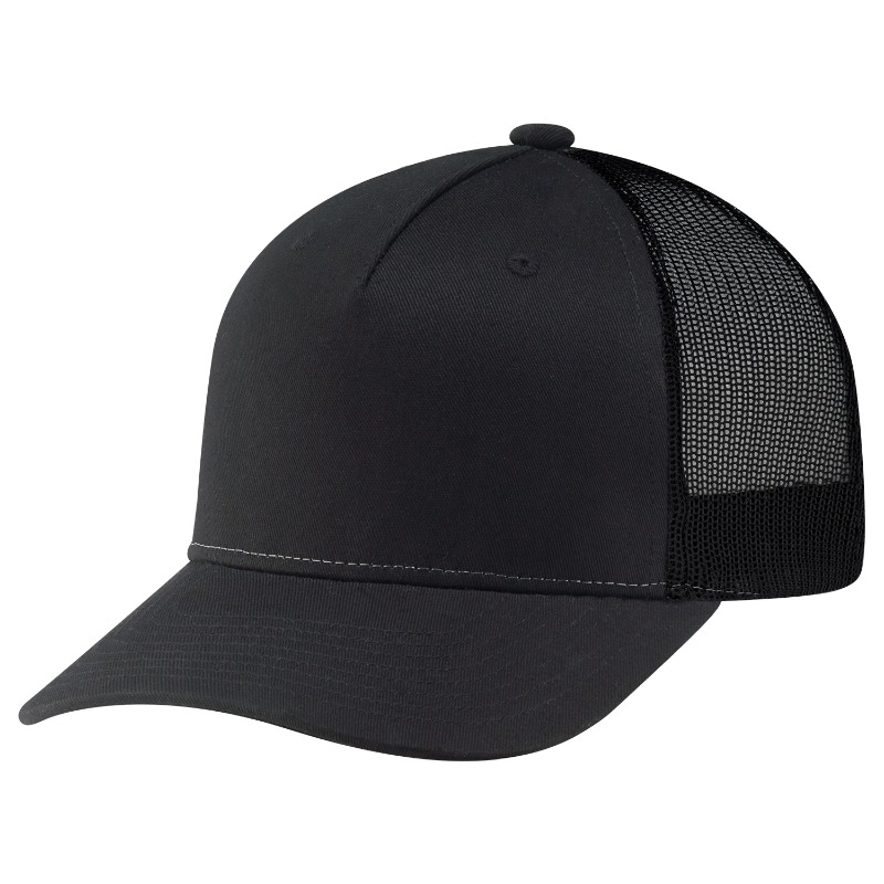 AJM International 8E909M AJM International 8E909M - Deluxe Chino Twill / Polyester Mesh 6 Panel Constructed Pro-Round (Mesh Back) for custom printing in Montreal