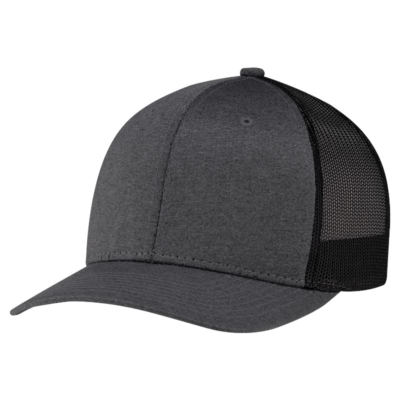 AJM International 8H018M AJM International 8H018M - Polyester Heather / Polyester Mesh 6 Panel Constructed Pro-Round (Mesh-Back) for custom printing in Montreal