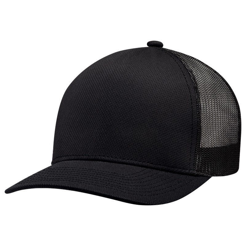 AJM International 8N150M AJM International 8N150M - Coolon Polyester / Polyester Mesh 5 Panel Constructed Solo Panel Pro Round (Mesh Back) for custom printing in Montreal