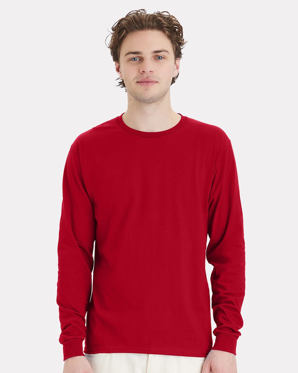 Hanes 5286-US Hanes 5286 - Essential-T Long Sleeve T-Shirt for custom printing in Montreal