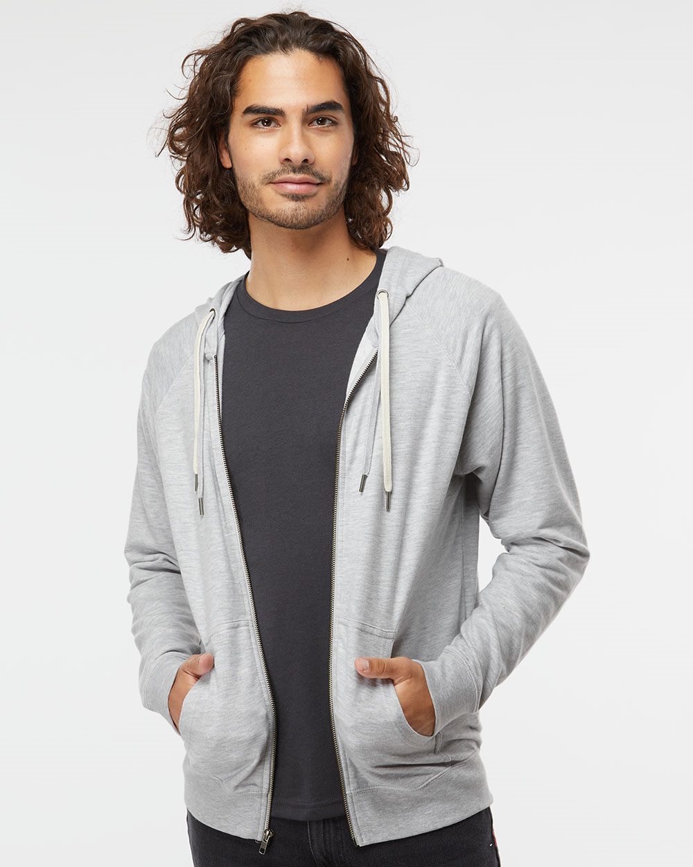 Independent Trading Co. SS1000Z-US Independent Trading Co. SS1000Z - Icon Unisex Lightweight Loopback Terry Full-Zip Hooded Sweatshirt pour impression personnalisée à Montréal