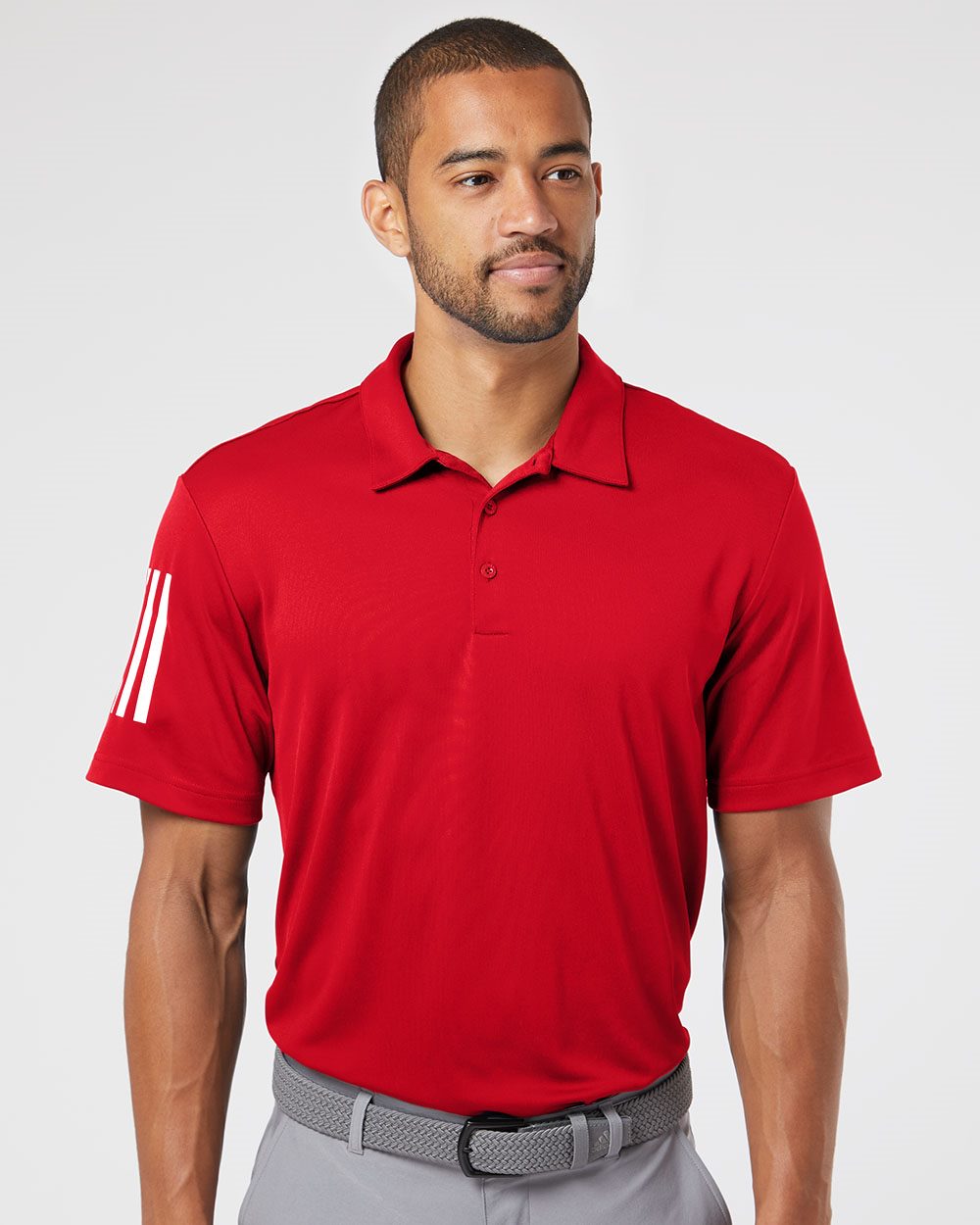 Adidas A480-US Adidas A480 - Floating 3-Stripes Polo pour impression personnalisée à Montréal