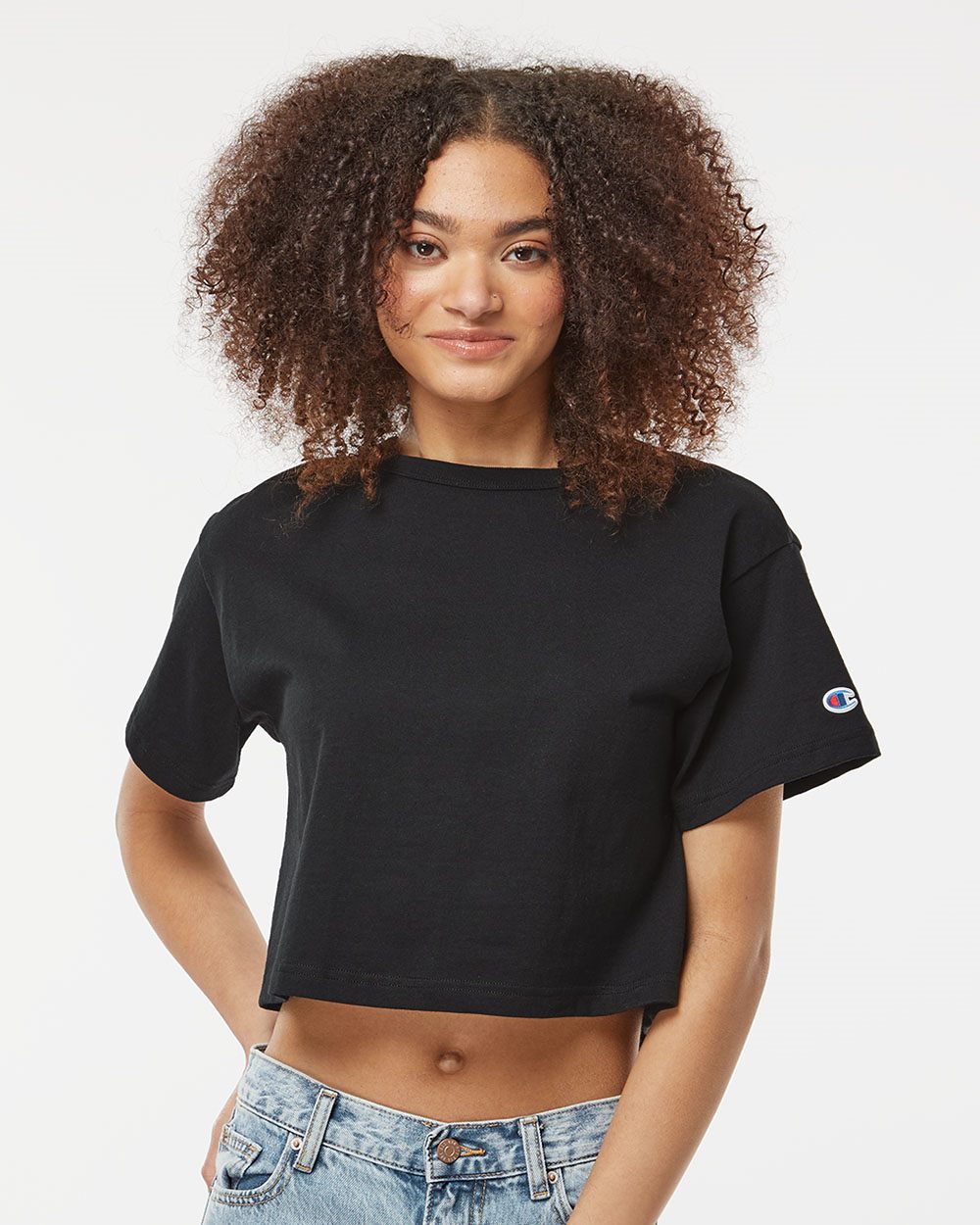 Champion T453W-US Champion T453W - Women's Heritage Jersey Crop T-Shirt for custom printing in Montreal