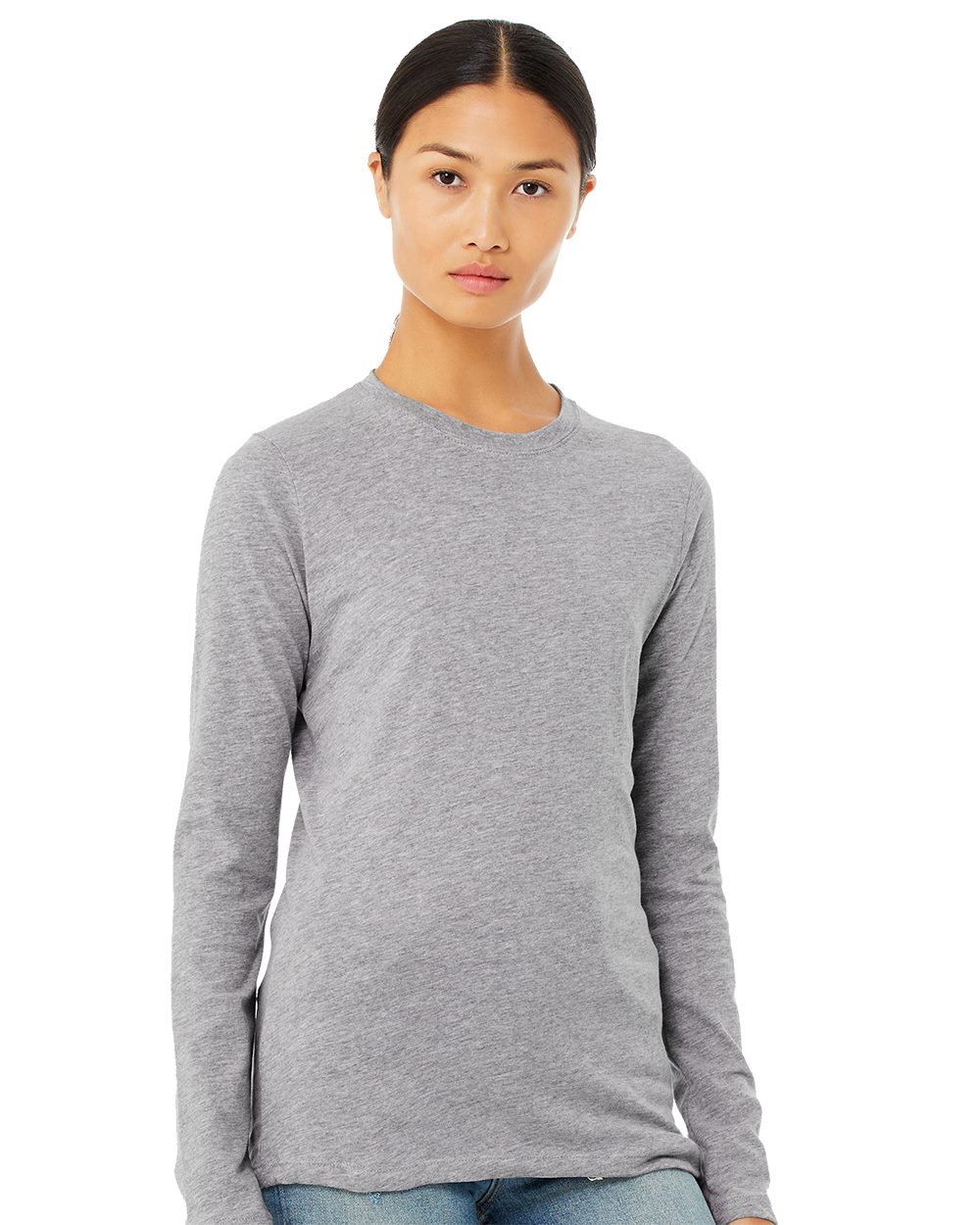BELLA + CANVAS 6500-US BELLA + CANVAS 6500 - Women’s Jersey Long Sleeve Tee pour impression personnalisée à Montréal