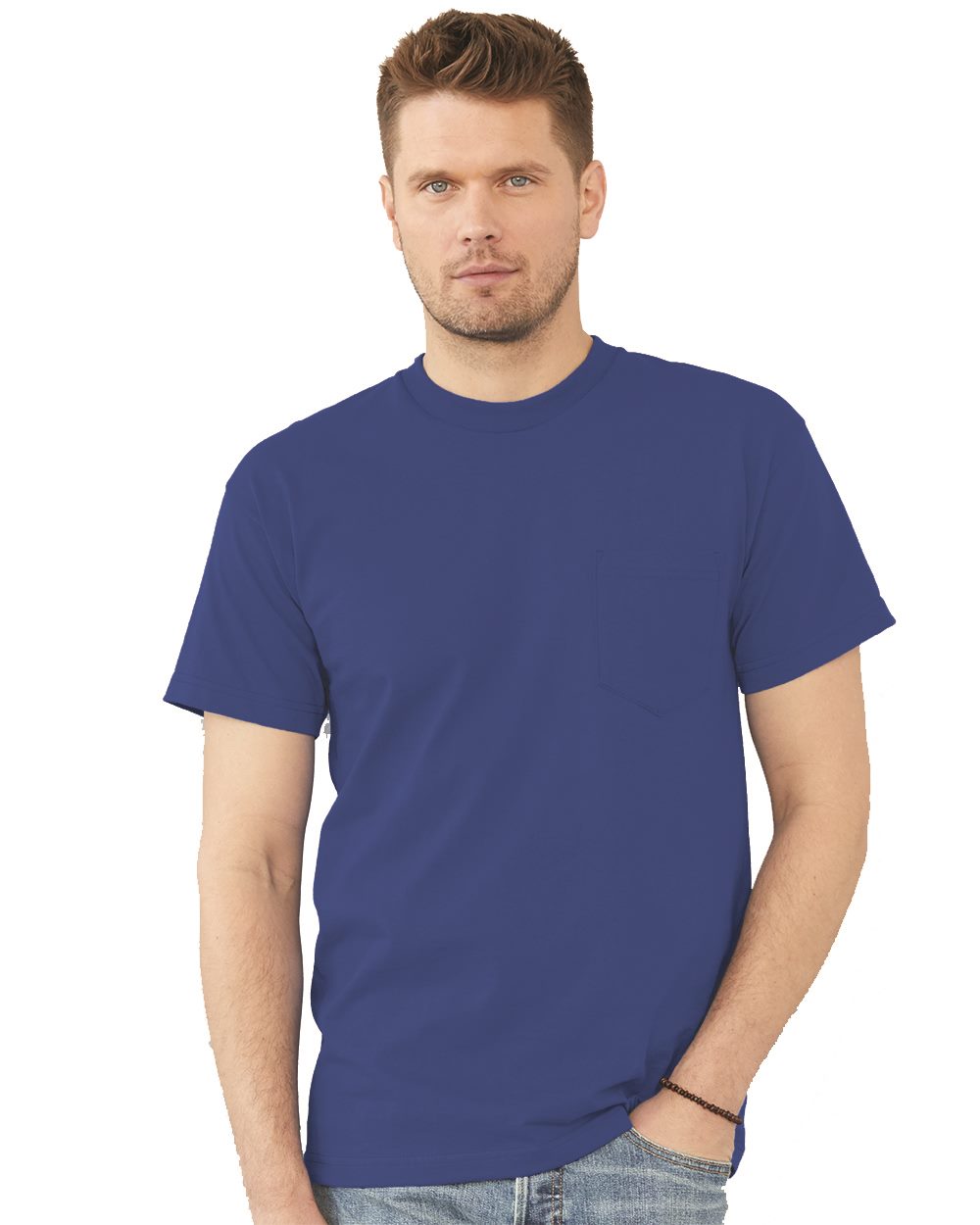 Bayside 7100-US Bayside 7100 - Unisex USA-Made Pocket T-Shirt for custom printing in Montreal
