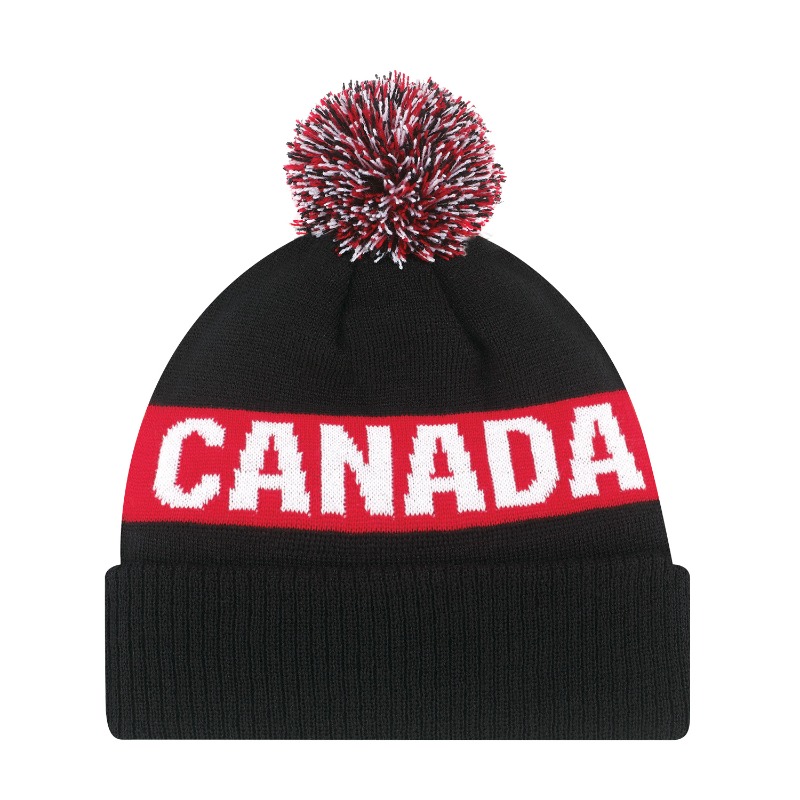 AJM International 9R215M AJM International 9R215M - Acrylic Cuff Toque (Canada, Pom Pom 8cm) for custom printing in Montreal