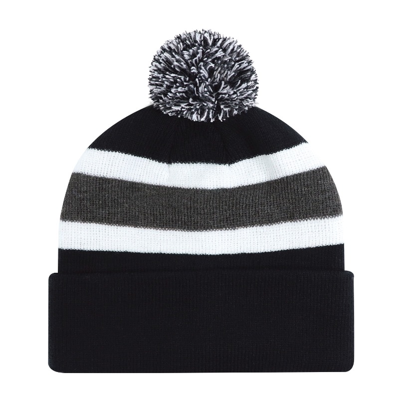 AJM International 9S243J AJM International 9S243J - Junior, Acrylic Cuff Toque (Pom Pom 8cm, Junior) for custom printing in Montreal
