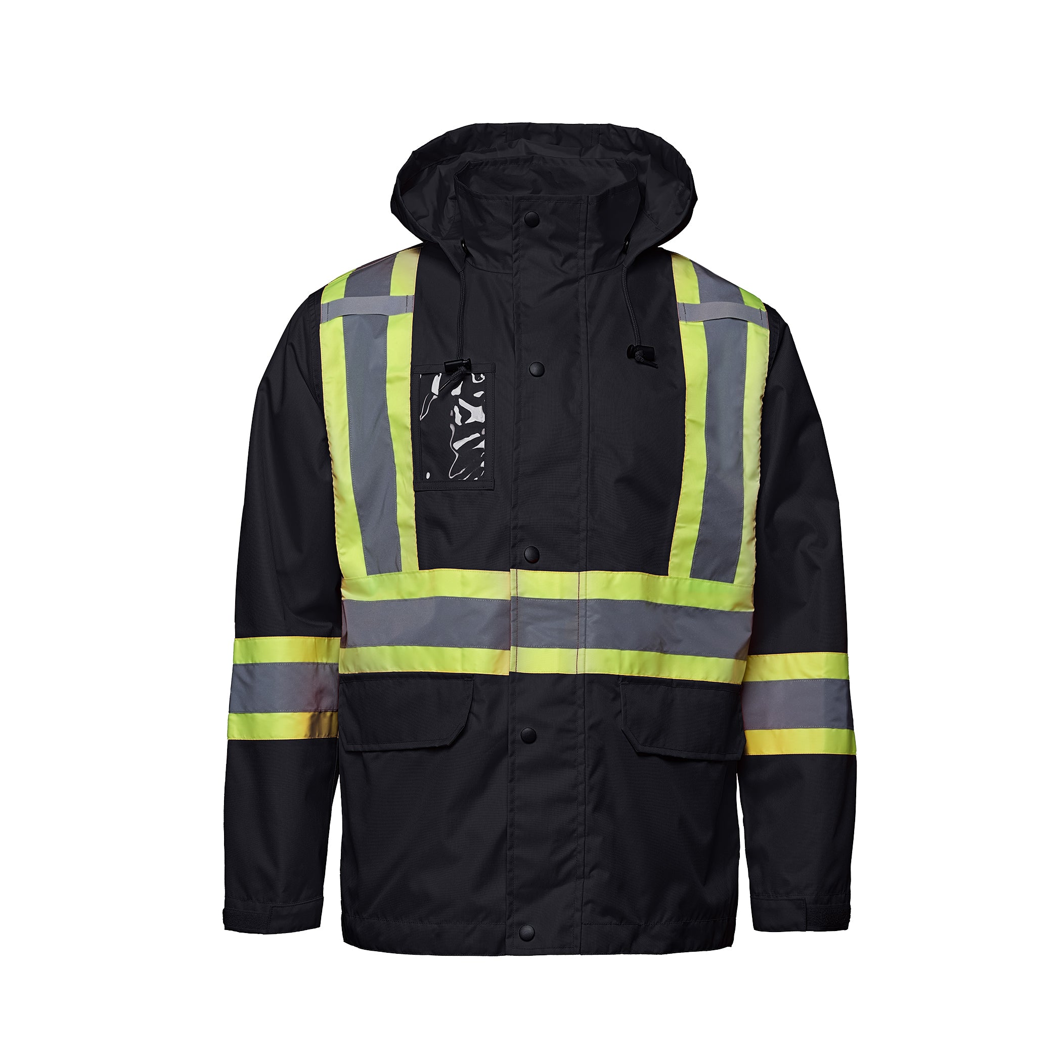 CX2 L01205 CX2 L01205 - Full Length HI-VIZ Raincoat with Detachable Hood for custom printing in Montreal
