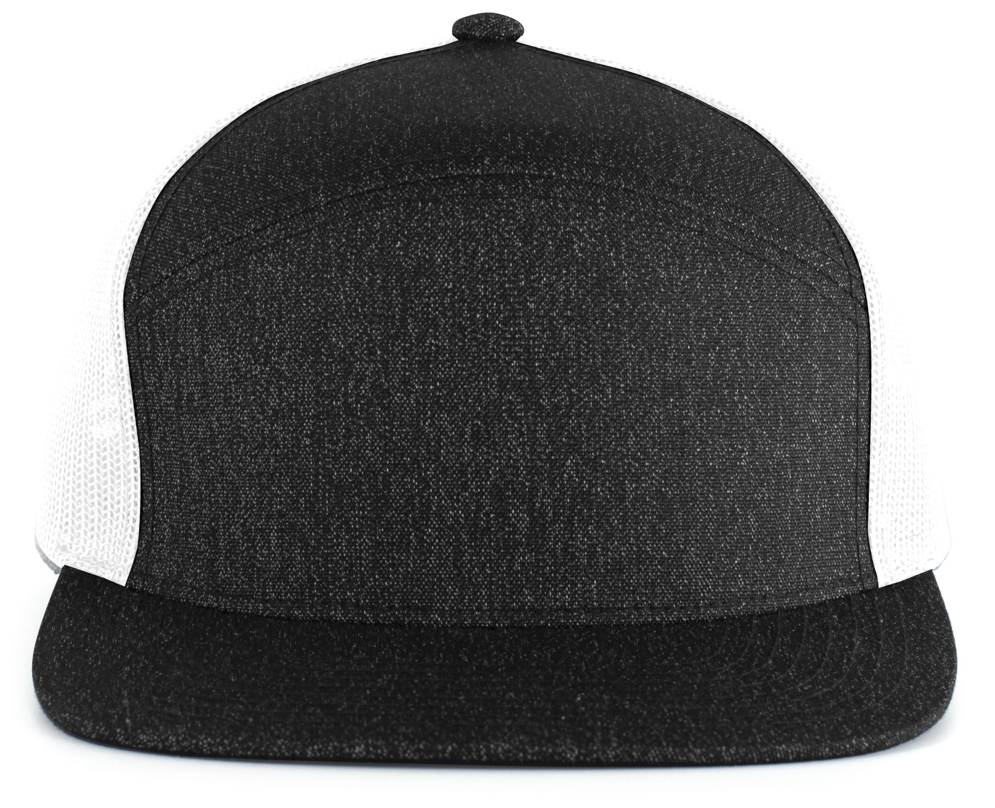 Pacific Headwear P710 Pacific Headwear P710 - Heather 6-Panel Arch Trucker Snapback Cap pour impression personnalisée à Montréal