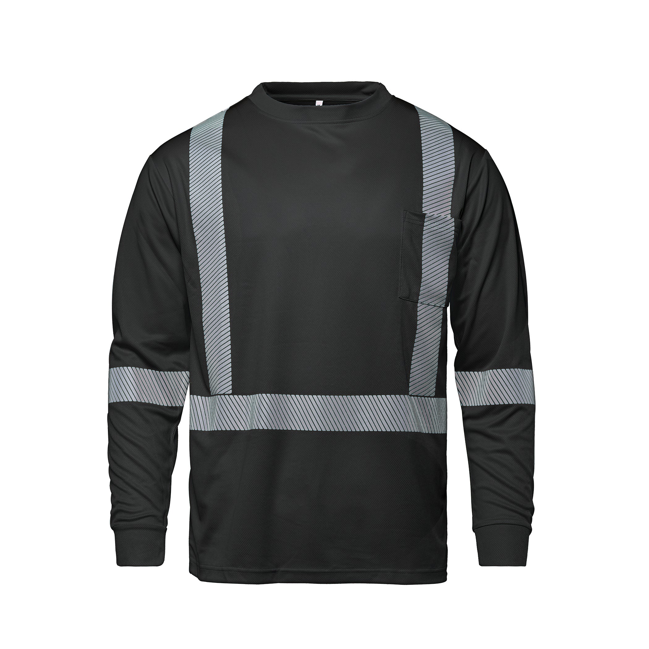 CX2 S05982 CX2 S05982 - Long Sleeve Hi-VIS T-Shirt with Segmented Stripes pour impression personnalisée à Montréal