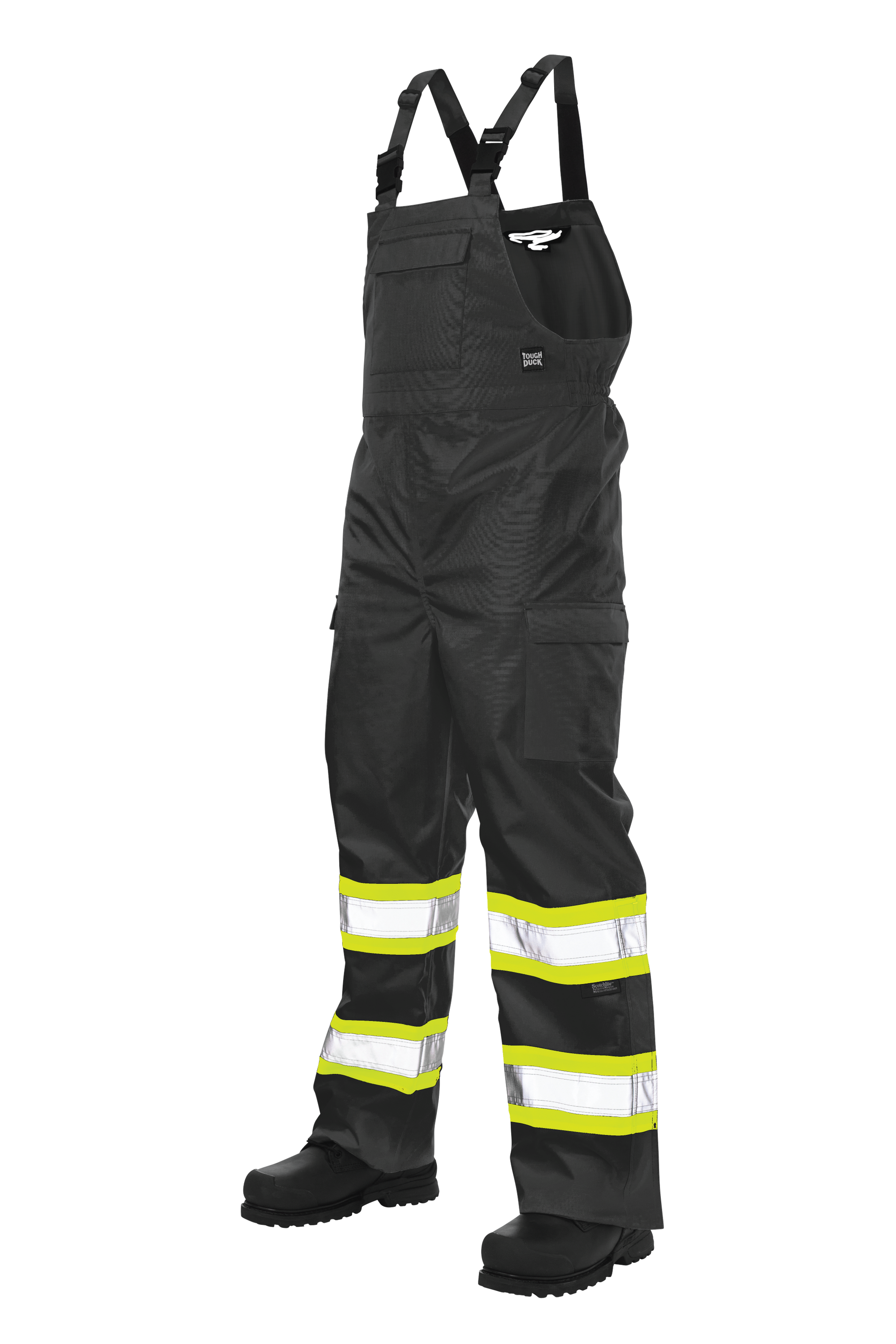Tough Duck SB04 Tough Duck SB04 - RIPSTOP UNLINED SAFETY RAIN BIB OVERALL pour impression personnalisée à Montréal