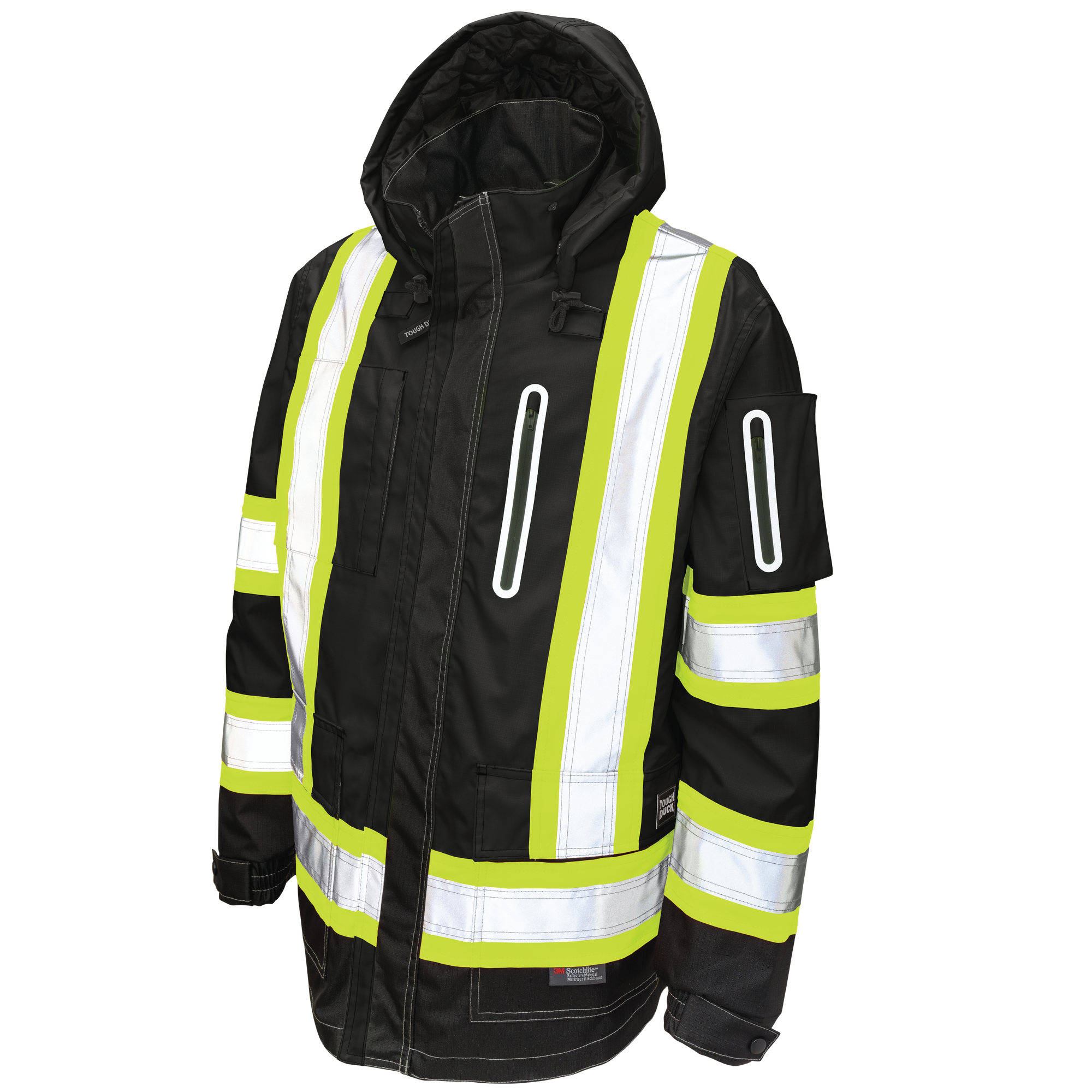 Tough Duck SJ28 Tough Duck SJ28 - RIPSTOP SAFETY HI-VIS SHELL for custom printing in Montreal
