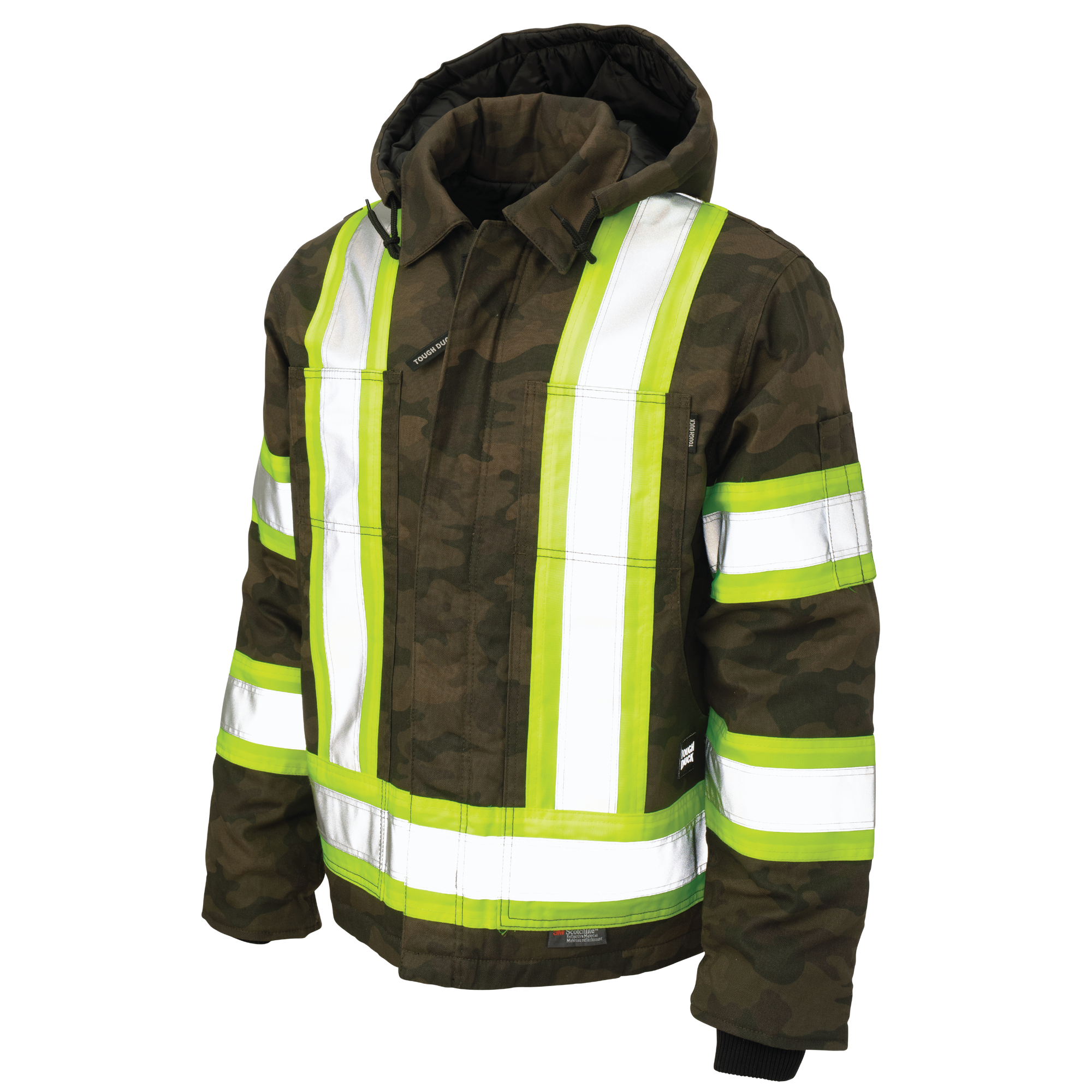 Tough Duck SJ33 Tough Duck SJ33 - CAMO FLEX DUCK SAFETY JACKET for custom printing in Montreal