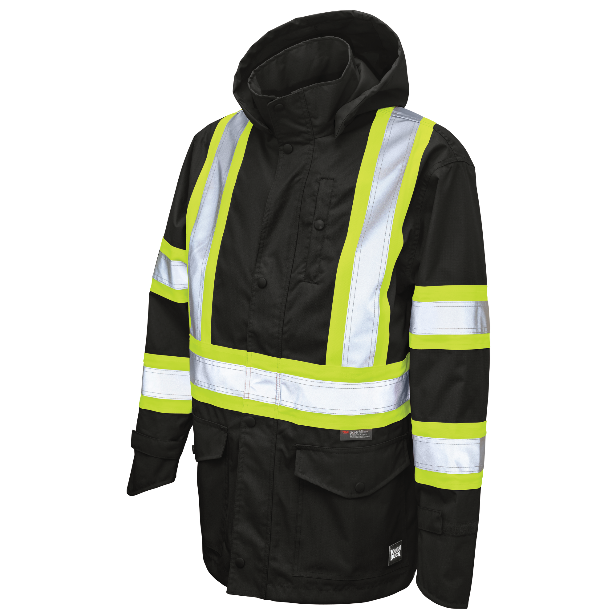 Tough Duck SJ35 Tough Duck SJ35 - RIPSTOP SAFETY RAIN JACKET for custom printing in Montreal
