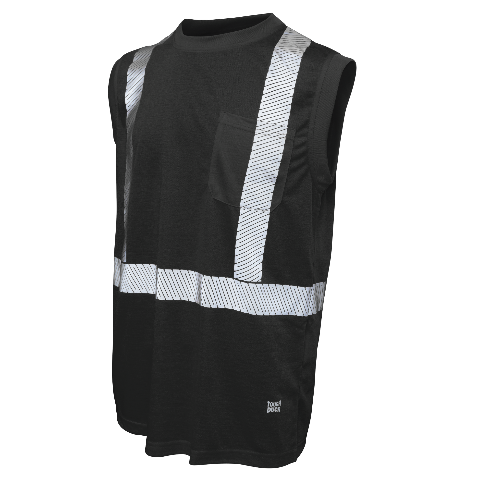 Tough Duck ST15 Tough Duck ST15 - POLYESTER SLEEVELESS SAFETY T-SHIRT for custom printing in Montreal