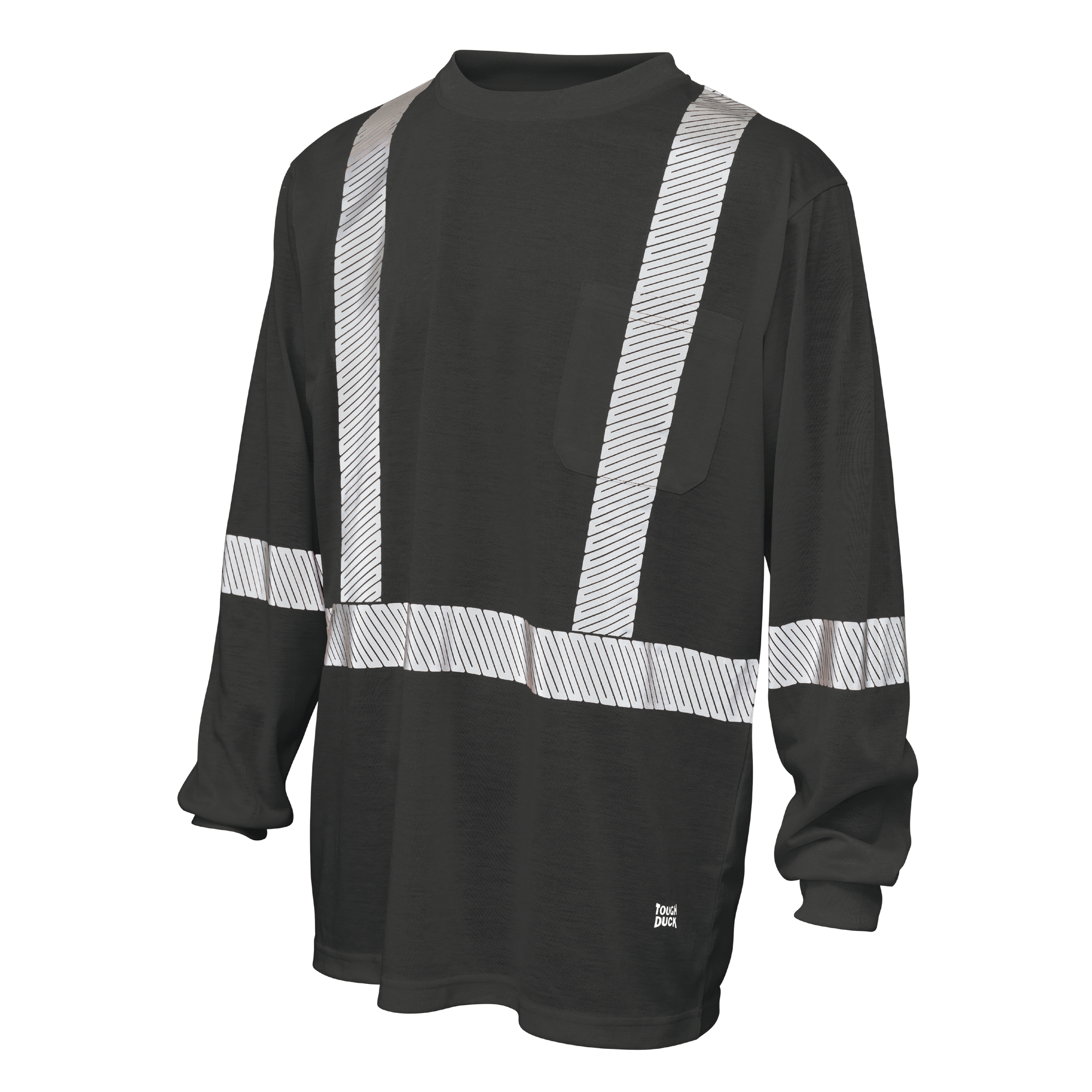 Tough Duck ST22 Tough Duck ST22 - POLYESTER JERSEY L/S SAFETY T-SHIRT for custom printing in Montreal
