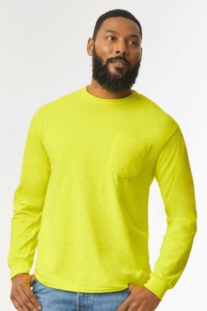 Gildan 2410 - Ultra Cotton® Long Sleeve Pocket T-Shirt