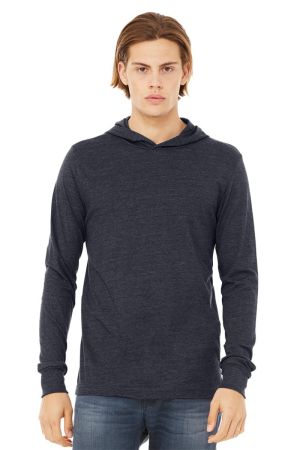 BELLA + CANVAS 3512 - Jersey Hooded Long Sleeve Tee