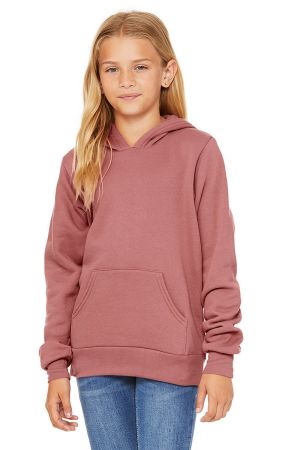 Bella + Canvas 3719Y - Youth Sponge Fleece Pullover Hooded Sweatshirt