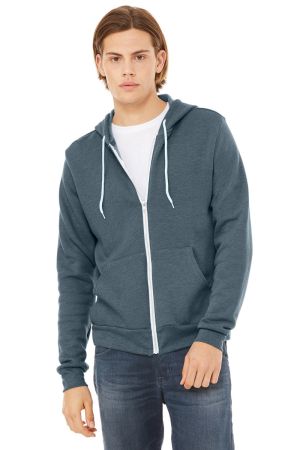 Bella + Canvas 3739 - Unisex PolyCotton Fleece FullZip Hooded Sweatshirt