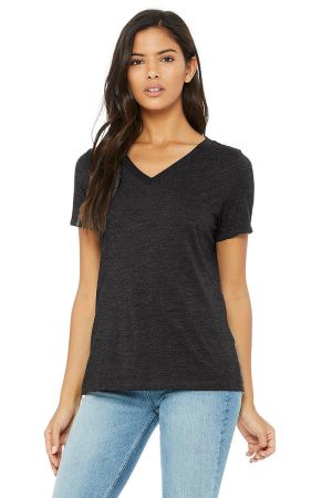 Bella + Canvas 6405CVC - Ladies' Relaxed Heather CVC Jersey VNeck TShirt