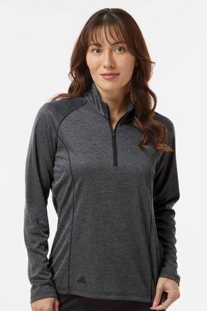Adidas A594 - Women's Space Dyed Quarter-Zip Pullover