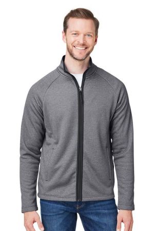 Core365 CE72 - Men's Venture Heathered Stripe Full-Zip