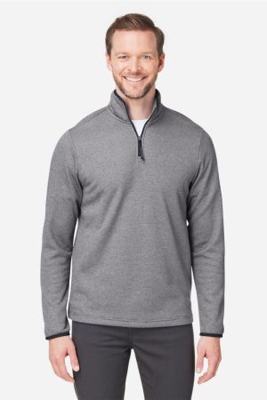 CORE365 CE73 - Venture Heathered Stripe Quarter-Zip Pullover