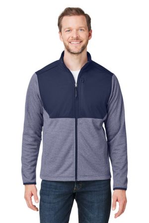 Core365 CE74 - Men's Venture Heathered Stripe Hybrid Jacket