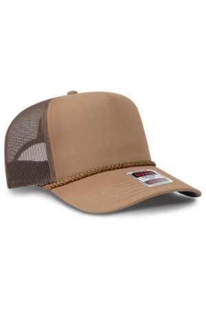 OTTO 32-2 - OTTO CAP® 5 Panel Mid Profile Mesh Back Trucker Hat