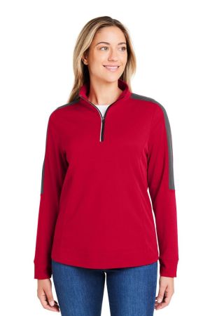 Core365 CE404W - Ladies' Market Snag Protect Mesh Colorblock Quarter-Zip