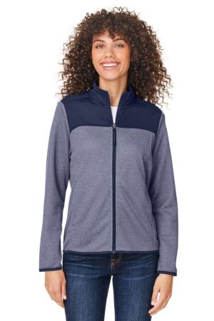Core365 CE74W - Ladies' Venture Heathered Stripe Hybrid Jacket