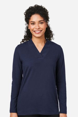 Devon & Jones DP121W - Women's Raleigh Shawl Collar Knit Top